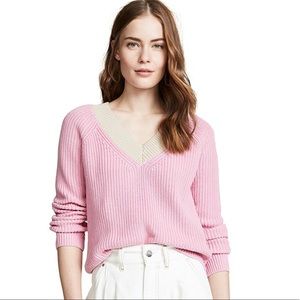 525 America V Neck Oversized Sweater Large